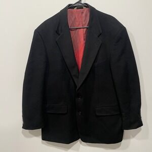 Evan‎ Picone Black CamelHair Blazer Mens 44R